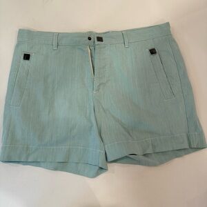 Versace Collection Men’s Shorts Sz 52 IT / 36 Medusa Snaps Striped Green